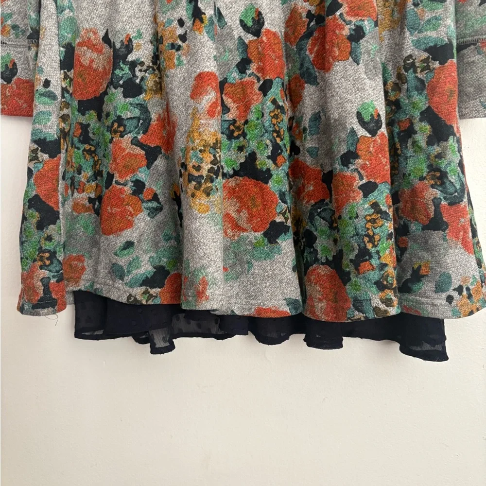 Anthropologie Saturday Sunday Long Sleeve Floral Tired Dress Women’s XL NWT - Picture 3 of 6
